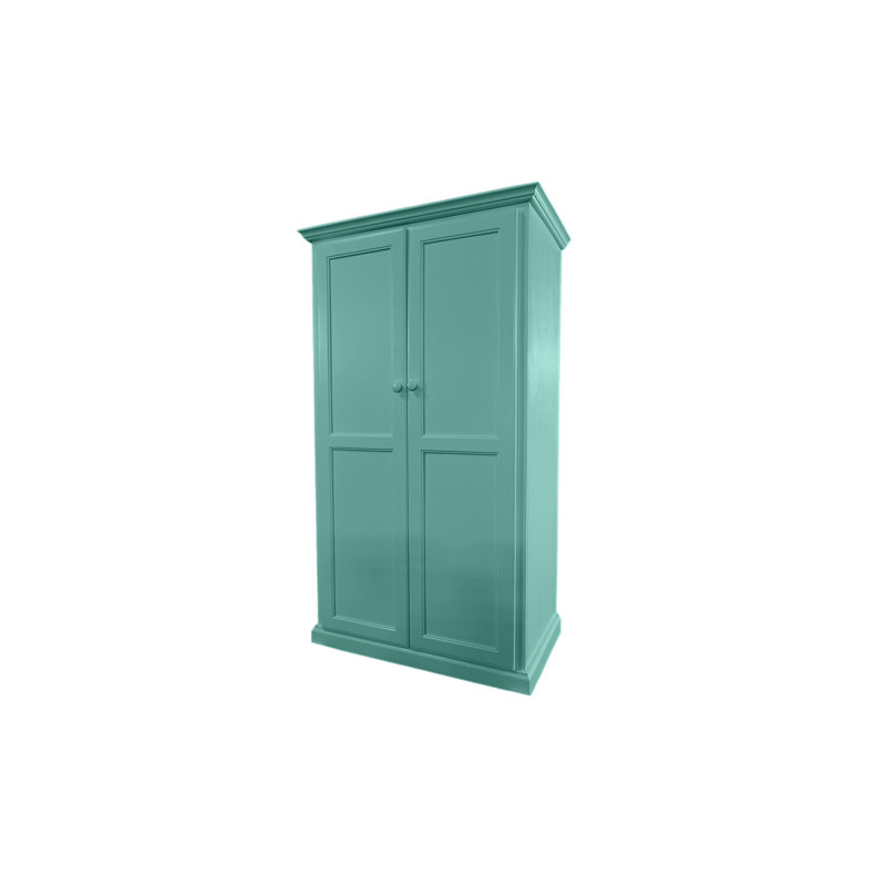 Bureau armoire en bois massif Breeda, Fiesta turquoise