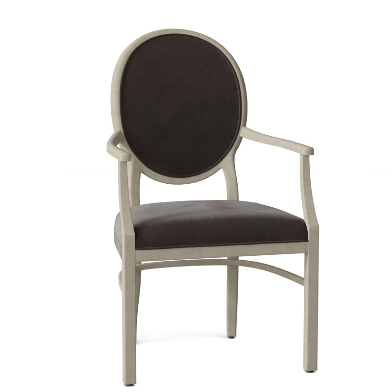 Chaise avec accoudoirs Hugh Louis, 9953 vison, Espresso