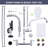 Commercial Kitchen Faucet with Pre-Rinse Sprayer 26Inch