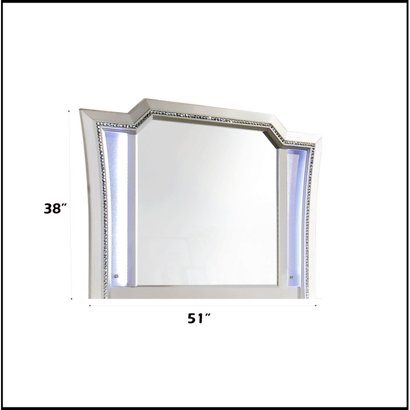 Mirror With LED, Champagne