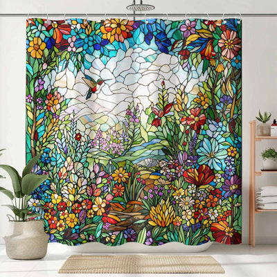 Funny Shower Curtain With 12 Hooks