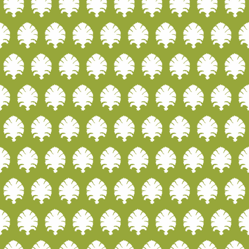 Stamp Geometric Wallpaper Roll, Verde