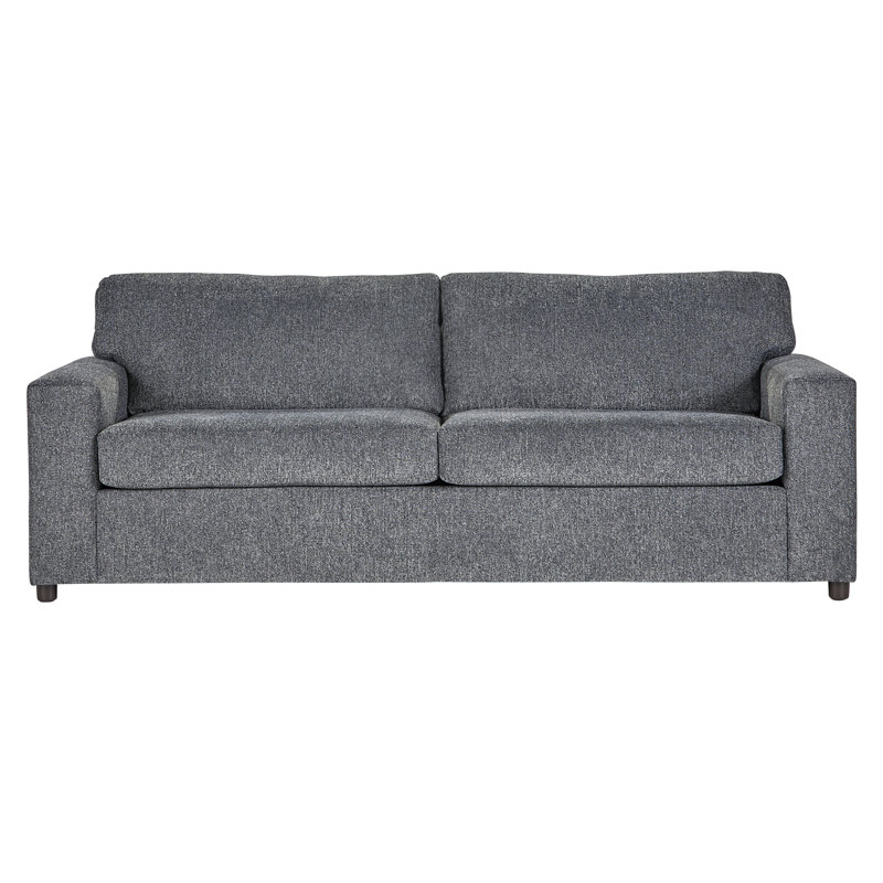 Calian 3-Seater Polyester Fabric Couch, Ash Gray Polyester