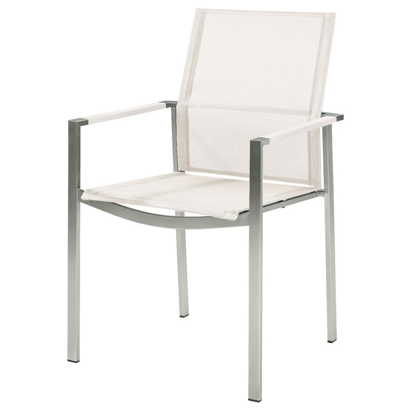 Mercury Steel & Aluminum Dining Sling Arm Chair