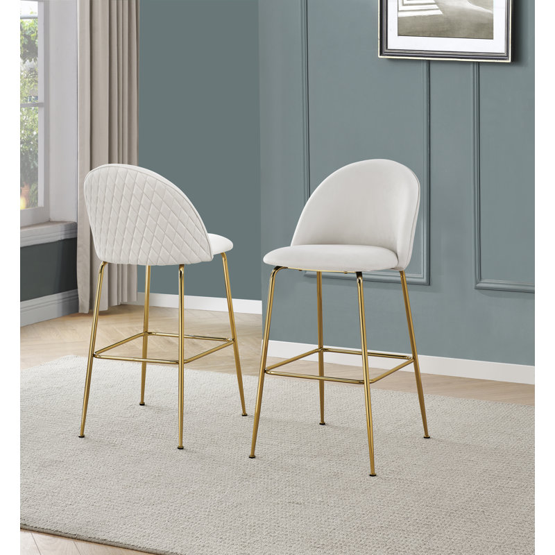 Tabouret de bar Yufei 29, Blanc