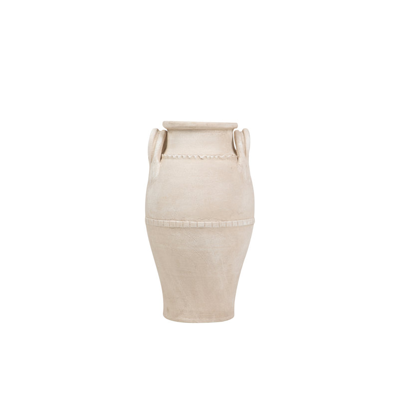 CERAMIC VASE, Overall Height- 50cm, Beige