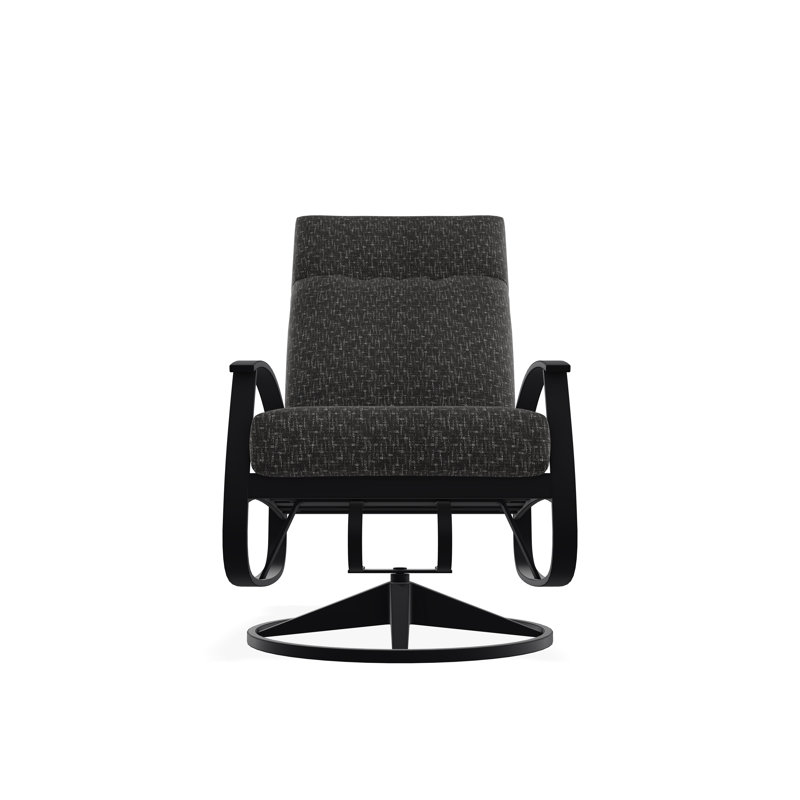 Belle Isle Cushion Deep Seating Supreme Height Swivel Rocker, Black, Canvas Heather Beige Sunbrella® Canvas