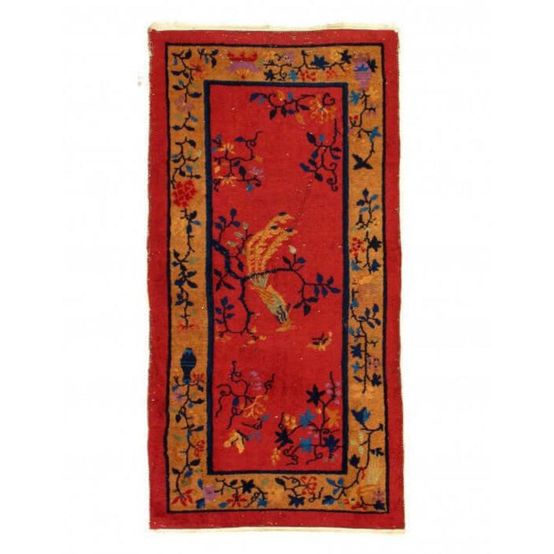 Muhyiddin Oriental Area Rug in Rust