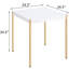 Table de bout carrée chic avec des pieds en métal élégants pour tout intérieur