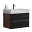 Meuble-lavabo mural flottant avec lavabo en quartz