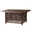 Table de foyer d'extérieur au propane en aluminium avec couvercle H 24,5 po x l 48 po Justina-165381303