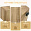 Table basse 15,7 * 15,7 * 15,7 pouces en bois aggloméré à texture de marbre - Design luxueux, décoration parfaite pour le salon.