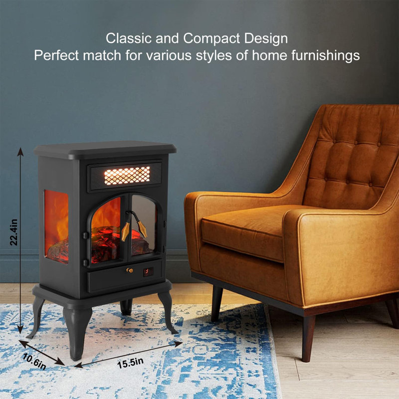 F2C Global Limited 1000 BTU Electric Compact Space Heater with Adjustable Thermostat