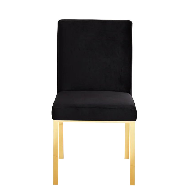 Chaise de salle à manger Roca blanche (ensemble de 6), Noir