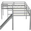 Grey L-shaped Twin Size Loft Bed With Widened - Create An Exceptional Bedroom A Relaxing Atmosphere-658740070
