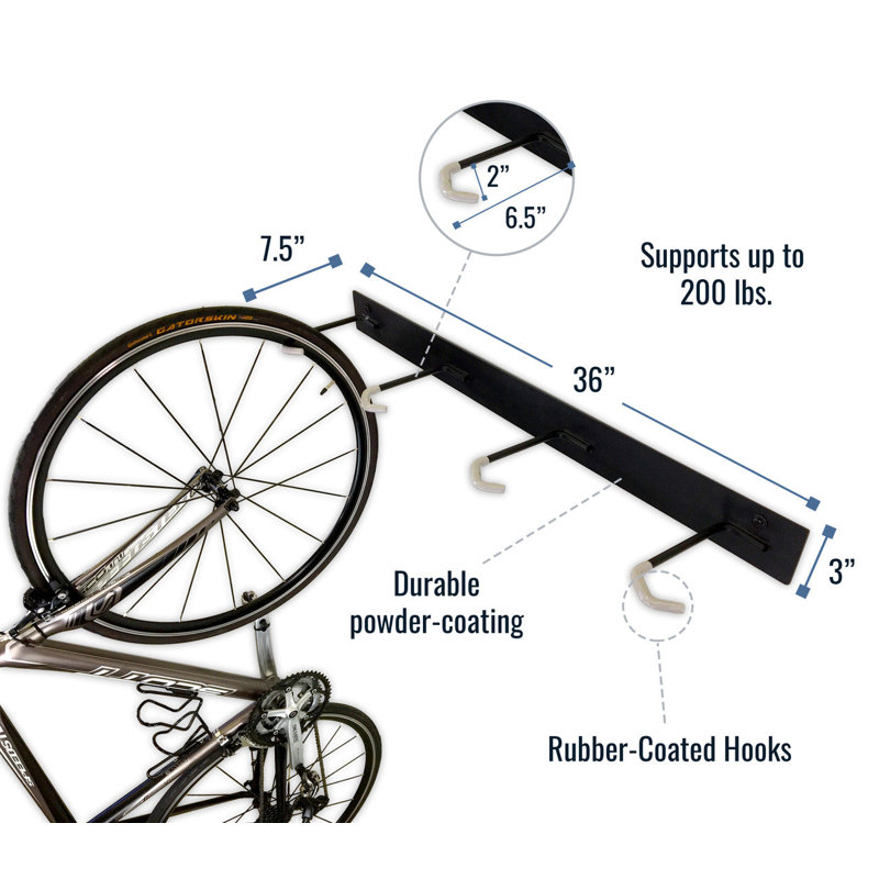 Range-vélo Blackstone | 4 vélos | Noir