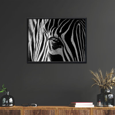 «Abstract Zebra», reproduction d'art encadrée par Roy Darnell