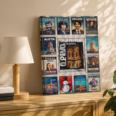 Canvas Create A Vibrant Collage Showcasing Iconic Movie Posters From Various Wall Art Genres Featuring A Mix Of Classic And Adding Canvas Wall Art