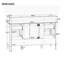 Meuble-lavabo autoportant de 122 cm (48 po) seulement, 6 tiroirs et 2 portes à fermeture amortie, noir