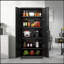 Armoire de rangement en métal avec portes et 4 tablettes