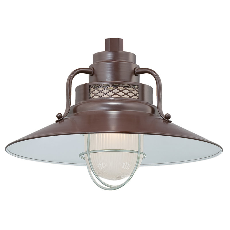 Luminaire suspendu conique à 1 lumière Eliseo, Bronze architectural, H 9,5 po x l 14 po x P 14 po