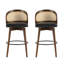 Tabouret de bar d'intérieur en bois Como, fini avec revêtement, ensemble de 2-2100291318