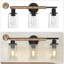Ashod 3-Light Dimmable Matte Black Vanity Light