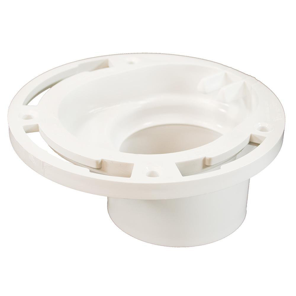 Jones Stephens 3 X 4 PVC 4 Way Overall Size Closet Flange Jones Stephens