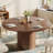 Mid-Century Modern 30"H Round Wood Dining Table For 6, Kitchen Table W/Pedestal-1061095978