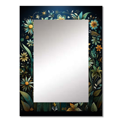 Mexican Oaxacan Dreams - Mexican Art Large Mirror, Global Unique Wall Mirror Decor, Printed Metal Art