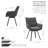 Heid Swivel Fabric Dining Chair with Steel Legs-1227296499