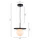 Abbey 1 - Light Single Globe Pendant with Wrought Iron Accents