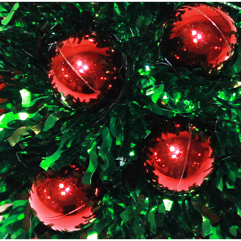 Ornement de Noël 5 po, Rouge / vert