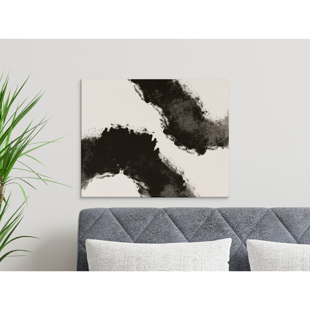 Bold Abstract Black White Canvas Print