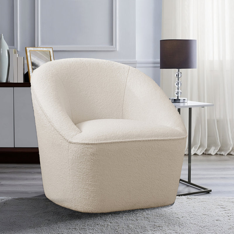 Fauteuil pivotant Anson Boucle
