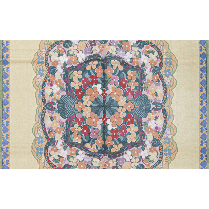 Hand-Knotted High-Quality Yellow and Gold Area Rug