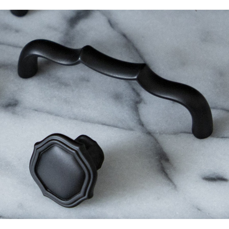 Trellis Collection Cabinet Knob, Matte Black
