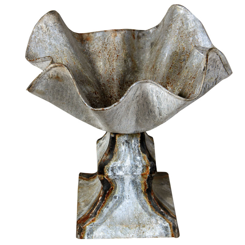  Bol décoratif en métal 9 x 9 x 11 po