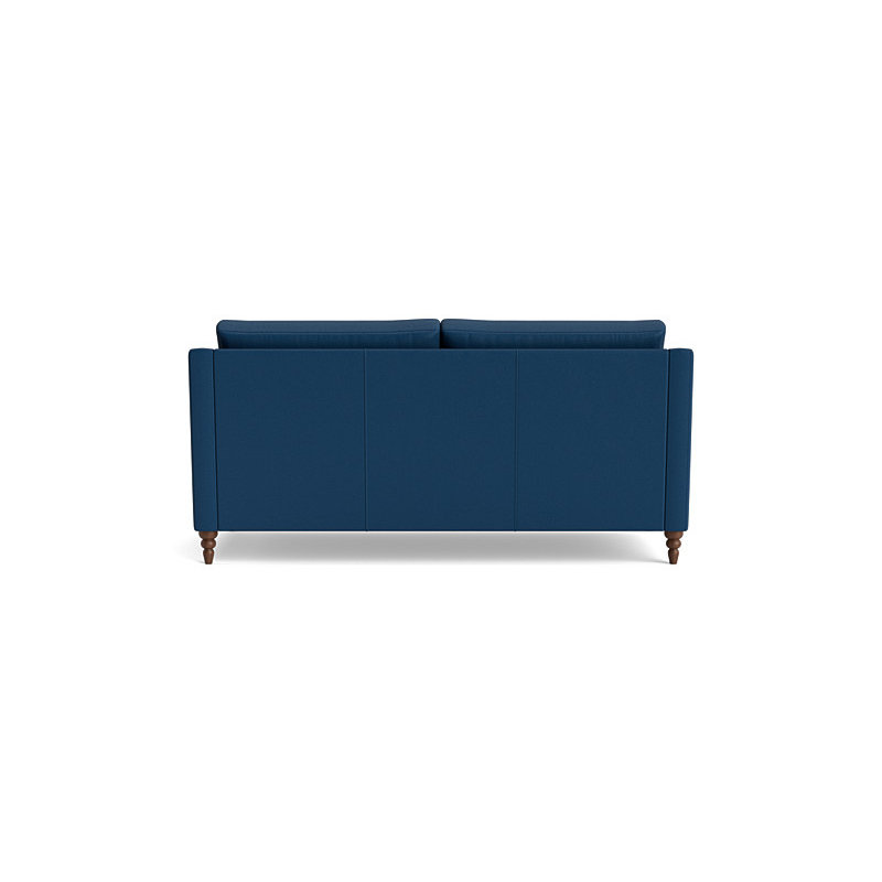 Vera Loveseat (70"), Navy, Walnut Finish (Turned)