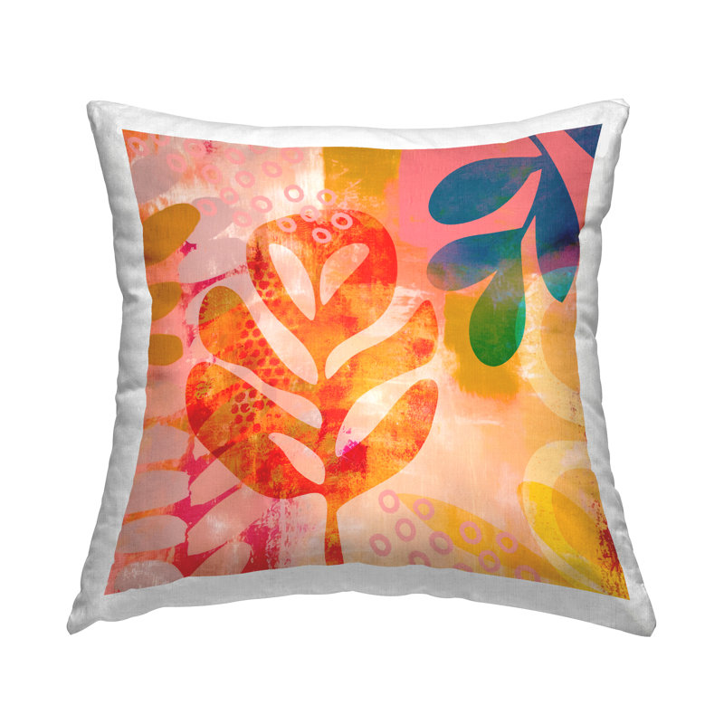 Coussin décoratif en polyester floral