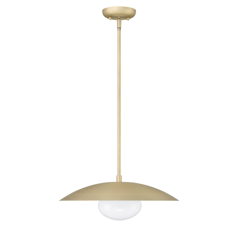 Luminaire suspendu simple à 1 lumière Del, Laiton