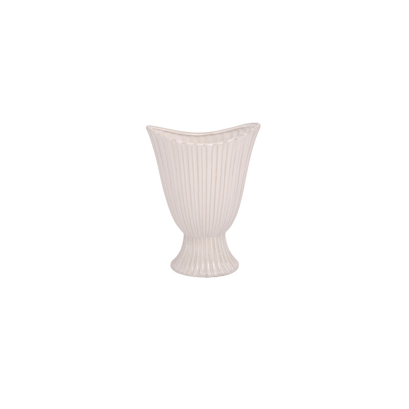 Pot en grès blanc