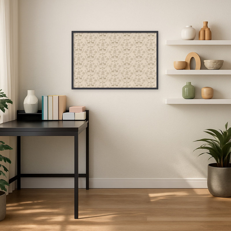 Rangement mural encadré en tissu, 25" H x 37" W