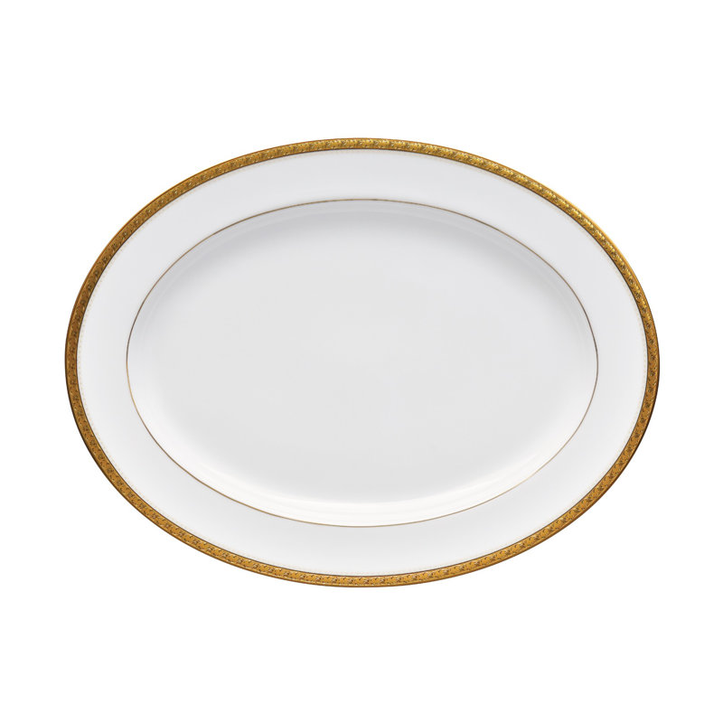Plateau Noritake Charlotta, H 1,75 po x l 12 po x P 16 po, Or
