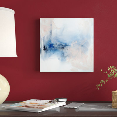 «Indigo and Blush IV», peinture sur toile tendue