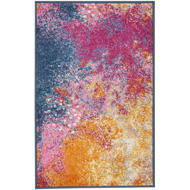 Avrum Abstract Indoor Rug, Rectangle 1'10" x 2'10"