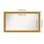 Townhouse Gold Non-Beveled Bathroom Wall Mirror-1016737481