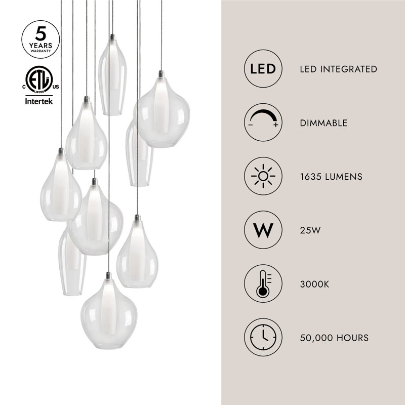 Victoria 9 - Light LED Pendant