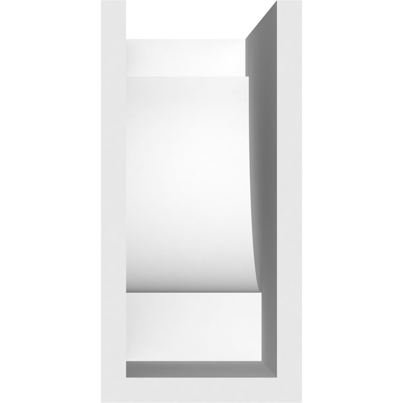 Queue de chevron standard en PVC de qualité architecturale Alpine, H 8 po x L 4 po x P 12 po