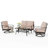 Argyri 4-Person Front Porch Furniture Set with Swivel Lounge Chairs